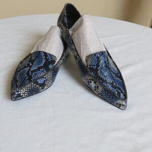 Jeffrey Campbell snakeskin flats  7M